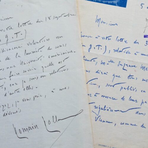 Deux lettres du prix Nobel Romain Rolland – vue 2