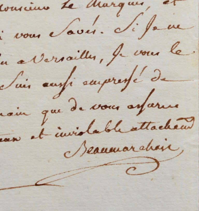 Mystérieux billet de Beaumarchais