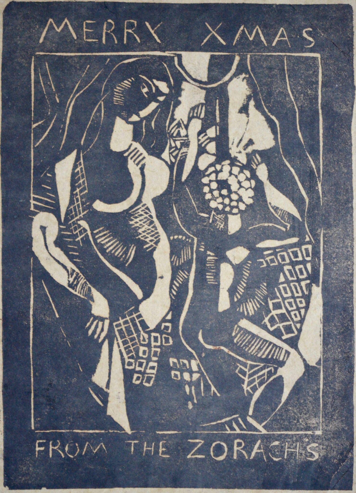 Beau bois gravé cubiste des Zorach – vue 3 Beau bois gravé cubiste des Zorach – vue 3