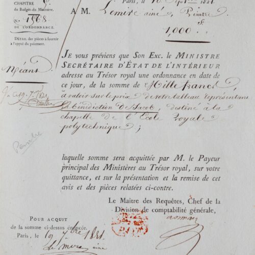 L'état achète un tableau au peintre Charles Le Mire aîné – vue 2