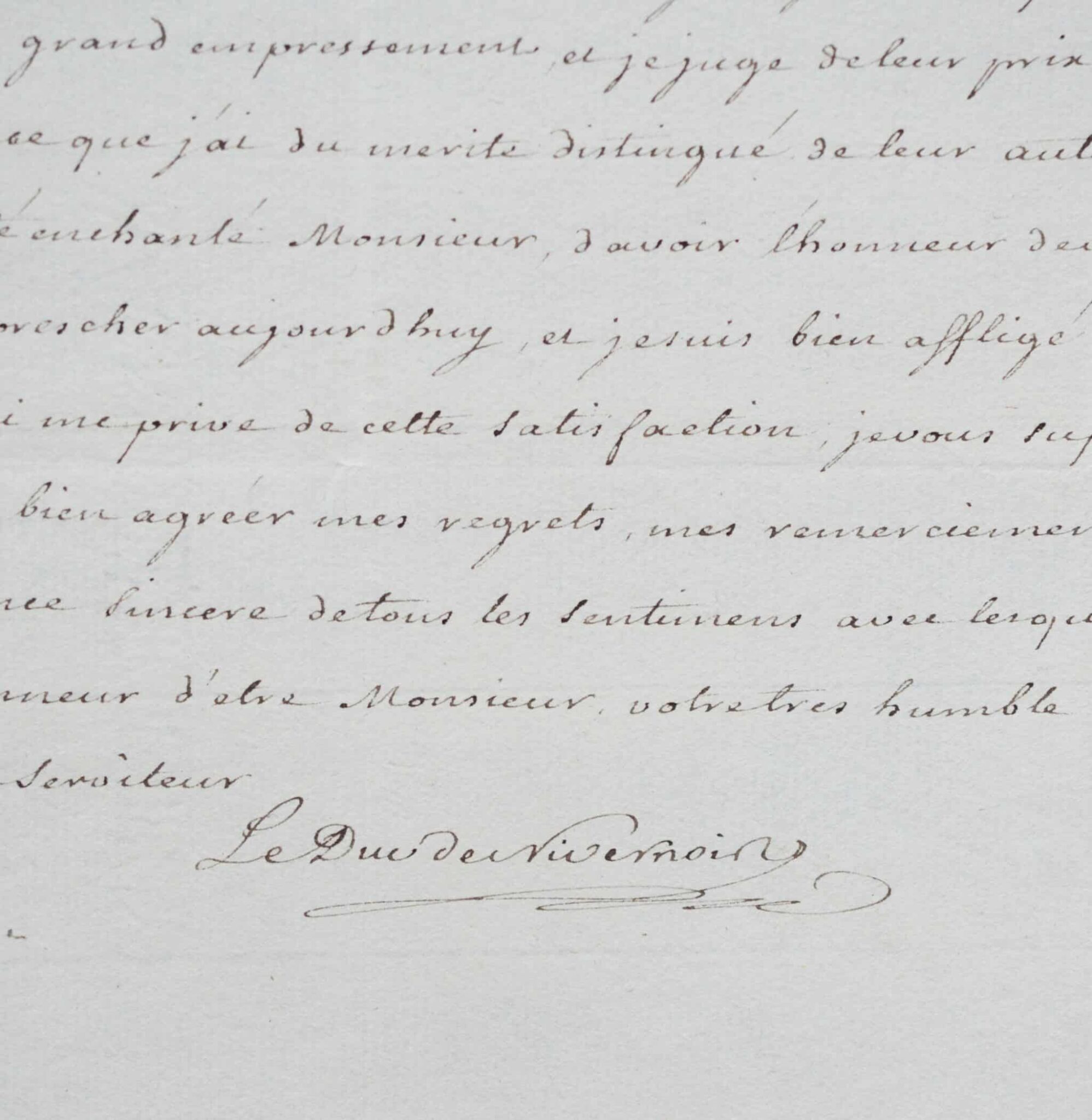 Le Duc de Nivernais reçoit des lectures