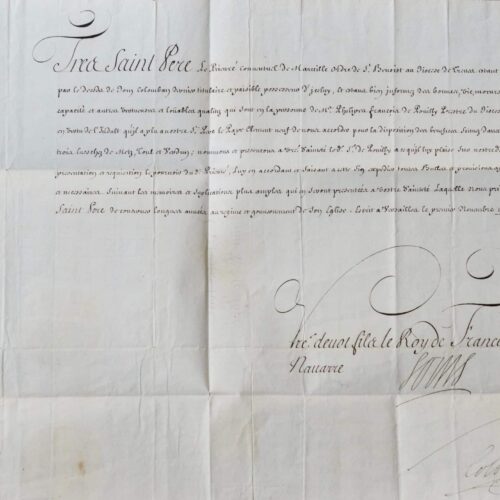 Lettre de Louis XIV au Pape Clément XI – vue 2