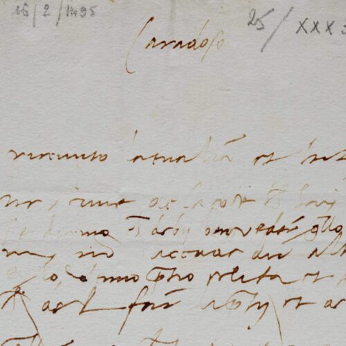 Rarissime lettre du Caradosso, maître de Cellini et orfèvre de la renaissance italienne