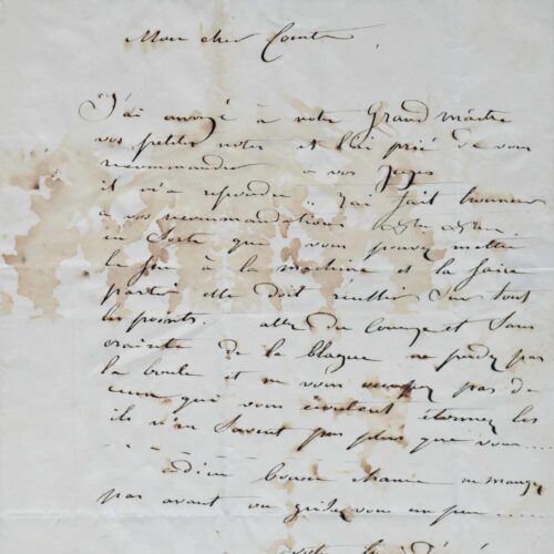 Lettre du peintre James Pradier – vue 2
