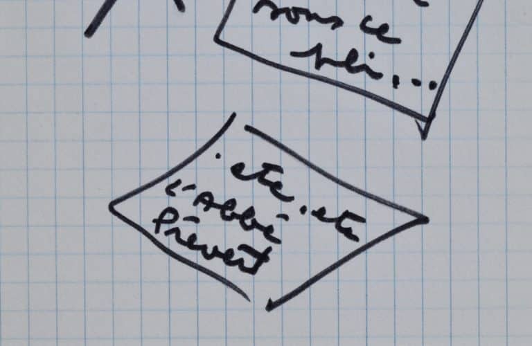 Dessin de Jacques Prévert à Trauner