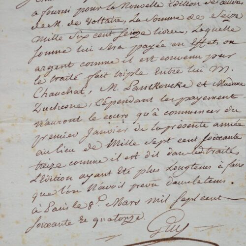 Édition des oeuvres de Voltaire : Panckoucke, Guy, Duchesne... – vue 2