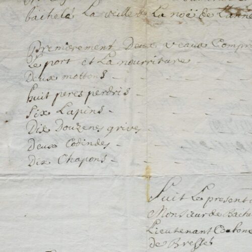 Lapins et grives pour l'archevêque et le gouverneur d'Embrun