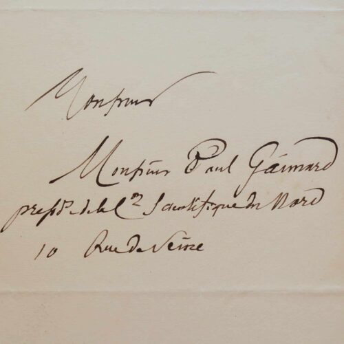 Lettre du géographe Jomard au naturaliste Paul Gaimard