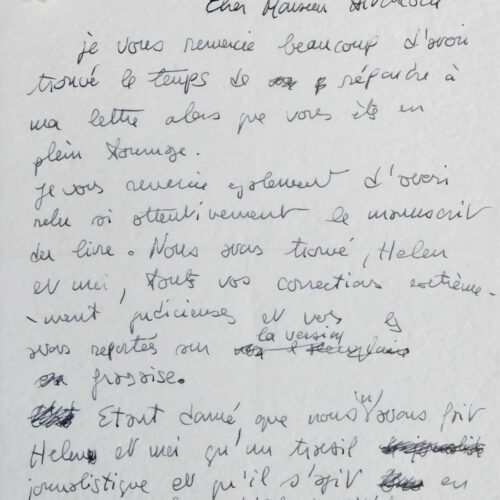 Formidable lettre de Truffaut à Alfred Hitchcock – vue 2