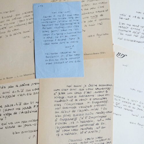 7 lettres de Paulhan sur Eluard et Benjamin Crémieux – vue 2