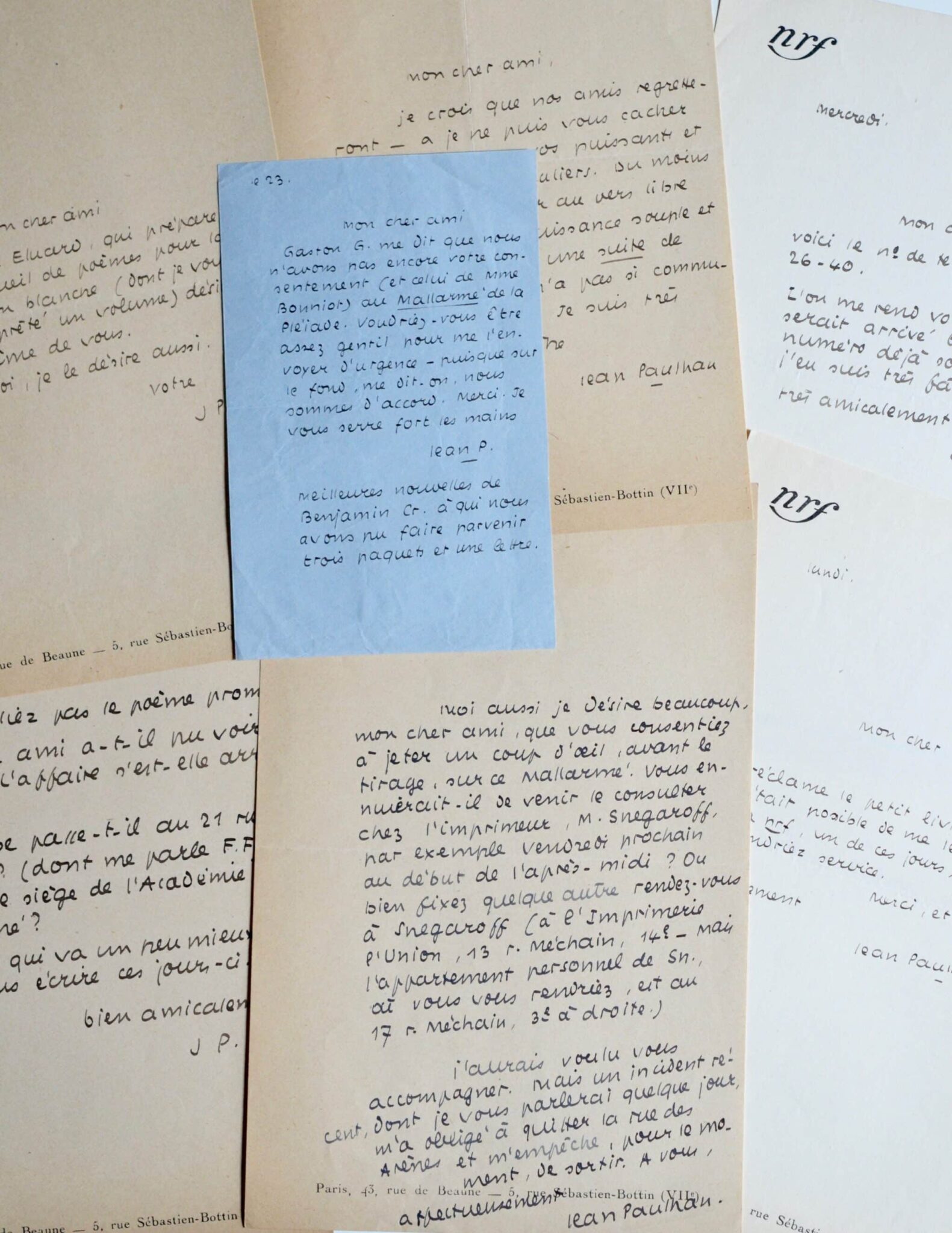 7 lettres de Paulhan sur Eluard et Benjamin Crémieux – vue 2 7 lettres de Paulhan sur Eluard et Benjamin Crémieux – vue 2