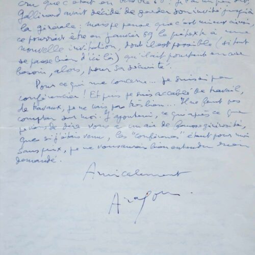 Louis Aragon, André Reybaz et Milan Kundera menacé