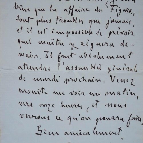 Lettre d'Émile Zola à Saint-Georges de Bouhélier – vue 2
