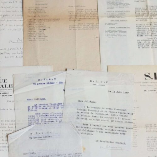 Correspondance de Robert Bernard à Henri Martelli