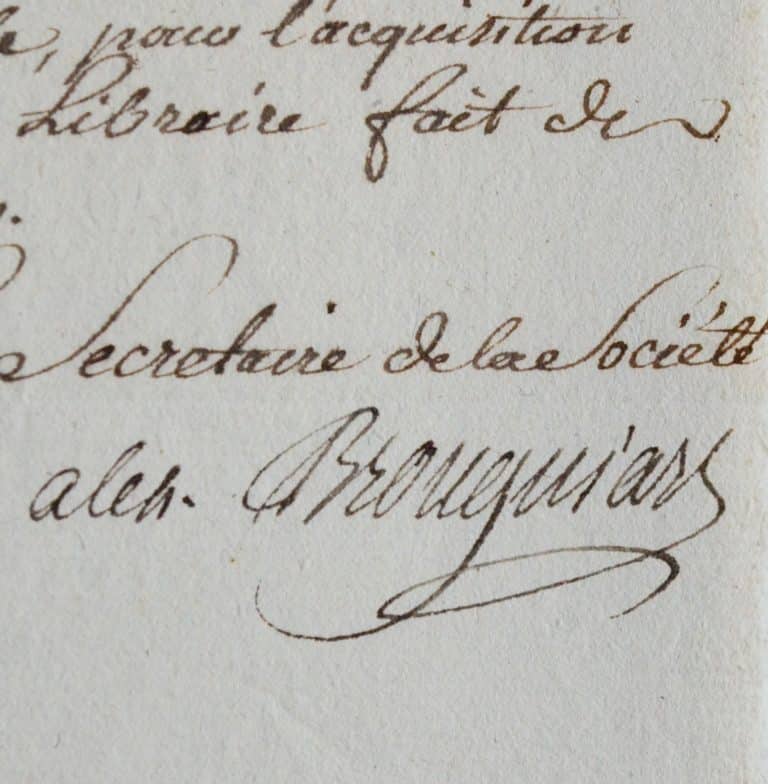 Brongniart, secrétaire de la Société d&rsquo;Histoire naturelle