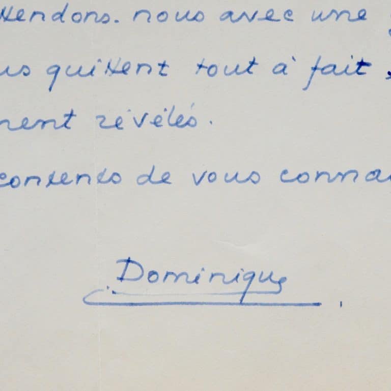 Deux belles lettres littéraires de Dominique Rolin