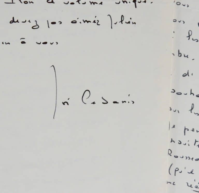 Très belle correspondance littéraire de Cabanis