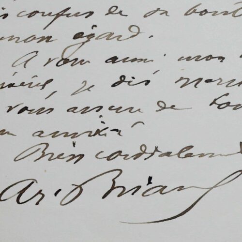 Aristide Briand reçoit un portrait de Gambetta