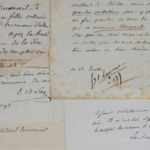 Deux lettres de Jean-Baptiste Say