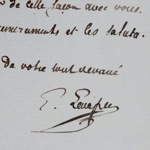 Émile Levasseur au baron de Watteville