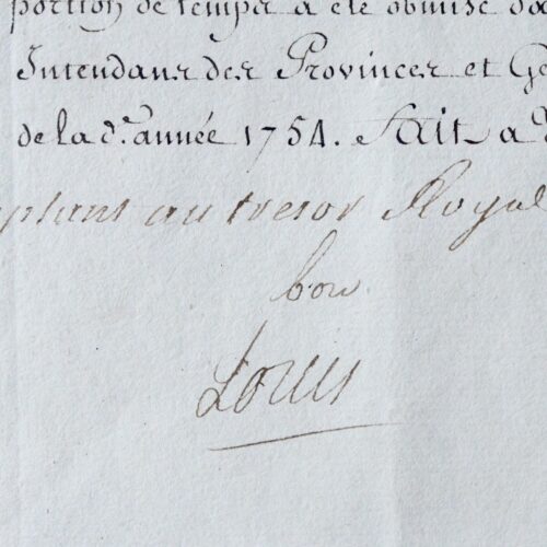 Louis XV autorise un paiement pour Beaumont