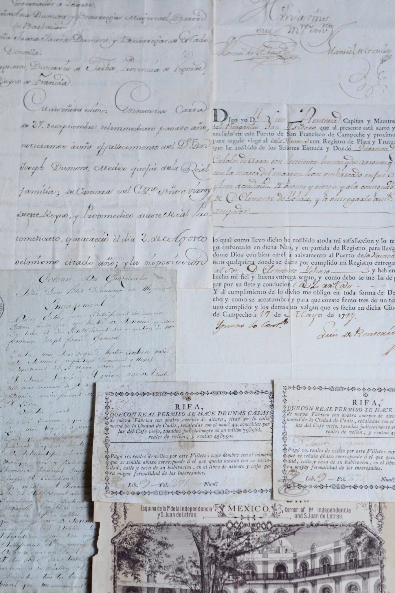 Mexique : 6 documents des XVIIIe et XIXe siècles