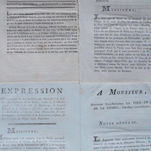 Fête de la Fédération : 4 imprimés révolutionnaires