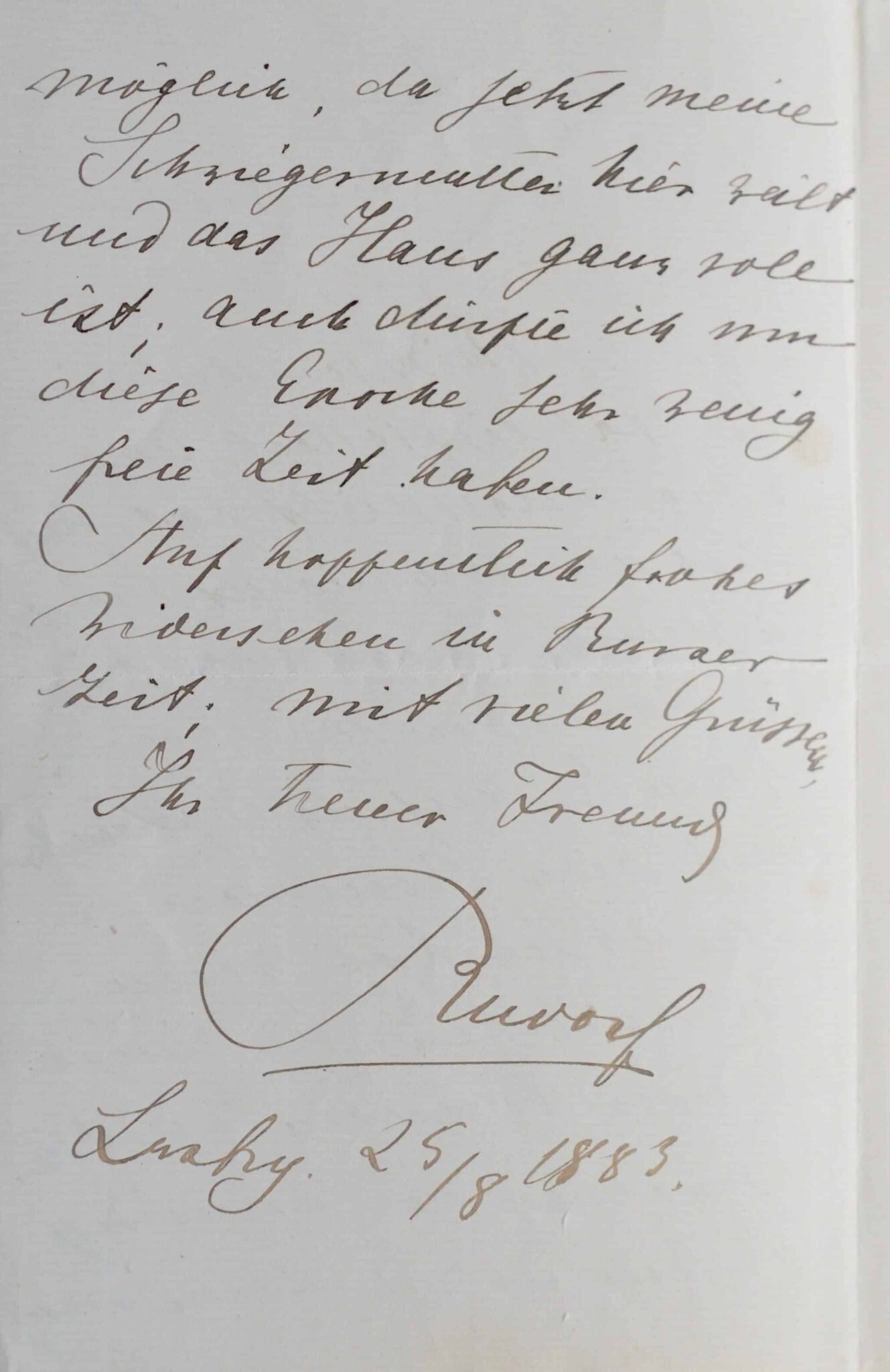 Lettre de Rodolphe d'Autriche, fils de Sissi et de François-Joseph – vue 3 Lettre de Rodolphe d'Autriche, fils de Sissi et de François-Joseph – vue 3