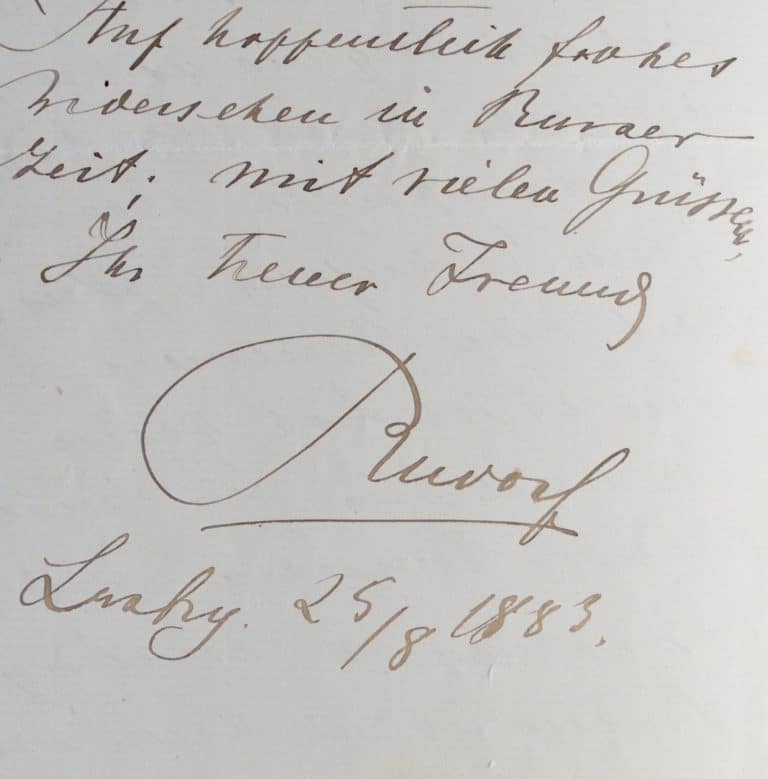 Lettre de Rodolphe d&rsquo;Autriche, fils de Sissi et de François-Joseph