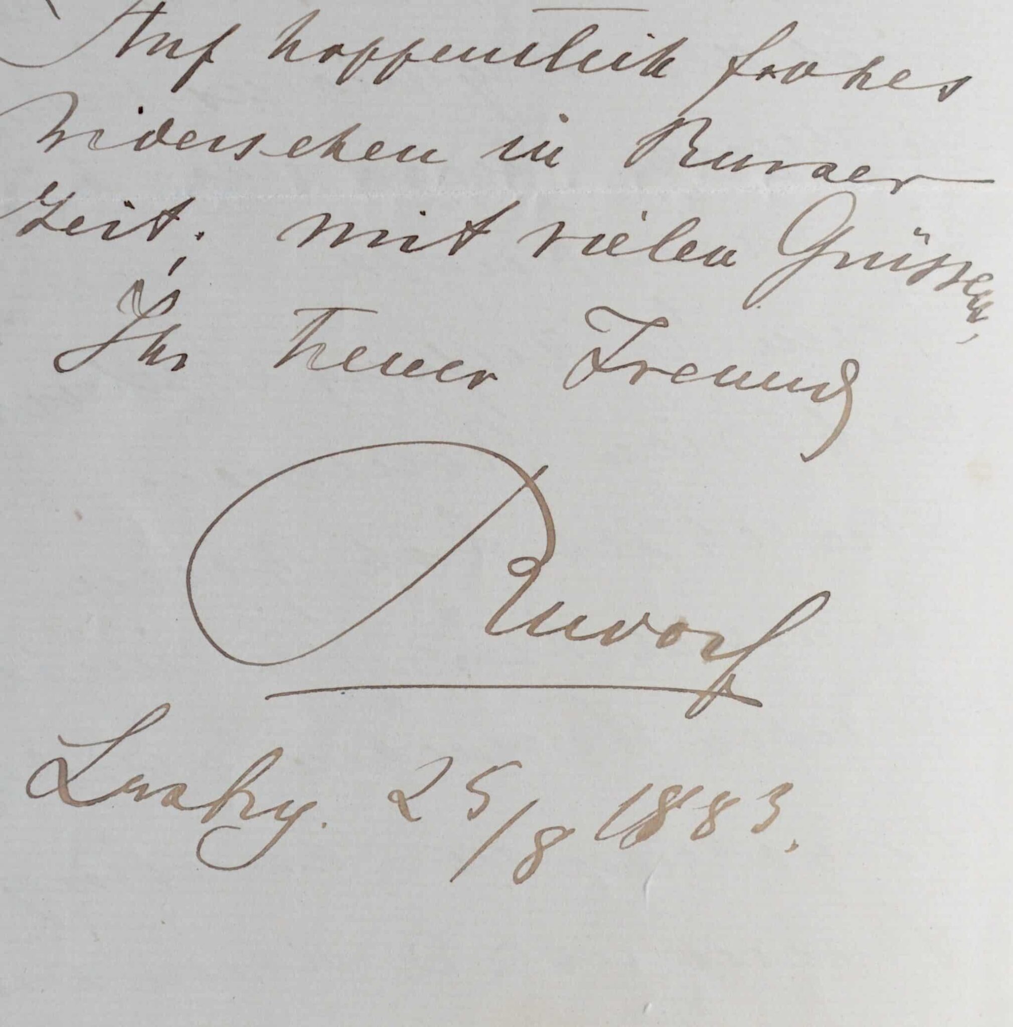 Lettre de Rodolphe d’Autriche, fils de Sissi et de François-Joseph Lettre de Rodolphe d'Autriche, fils de Sissi et de François-Joseph
