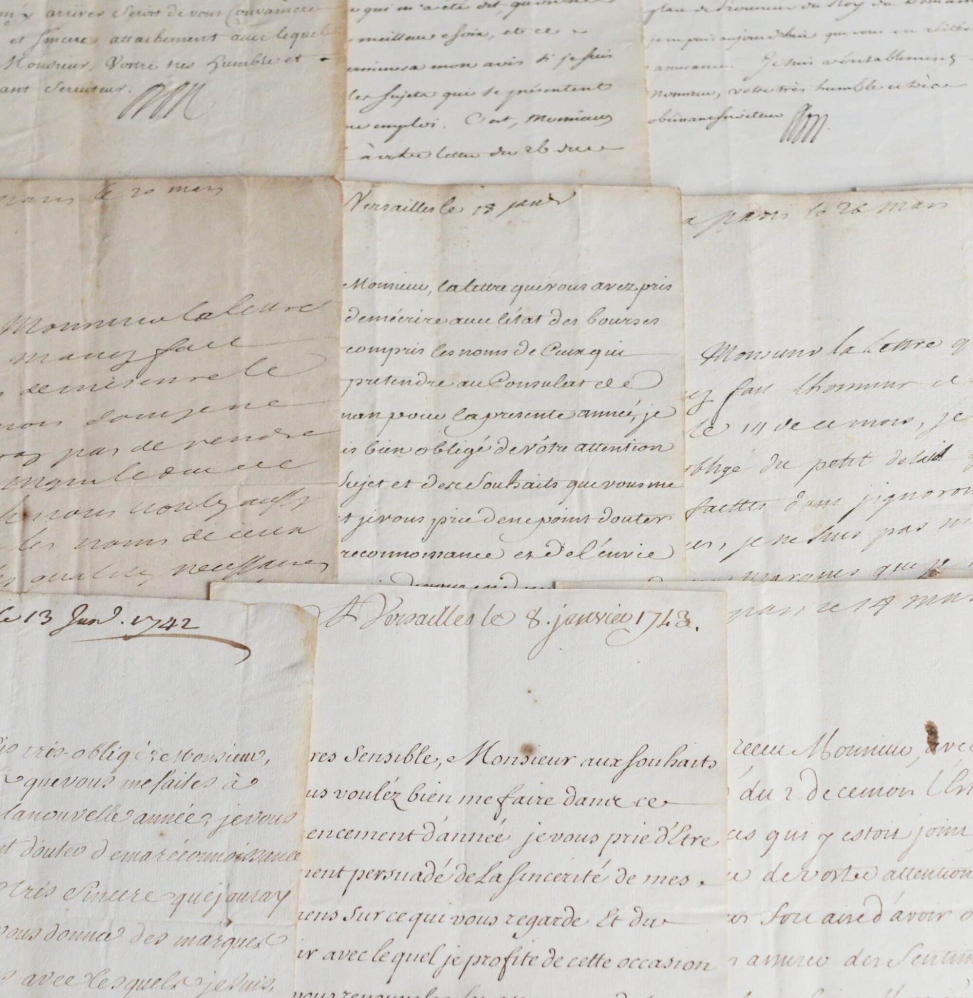 7 lettres du maréchal de Noailles au secrétaire de Perpignan – vue 2 7 lettres du maréchal de Noailles au secrétaire de Perpignan – vue 2