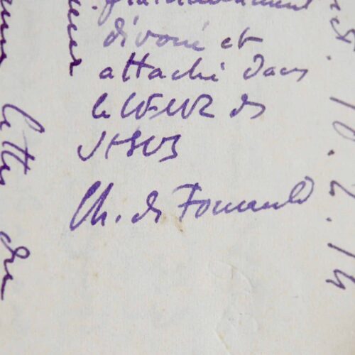 Très belle lettre du père Charles de Foucauld