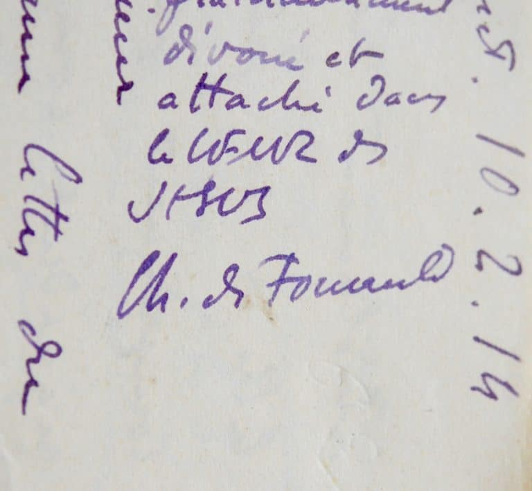 Très belle lettre du père Charles de Foucauld