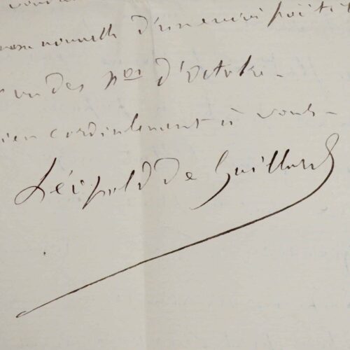 Belle correspondance de Léopold de Gaillard
