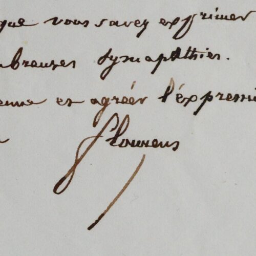 Lettre autographe signée de Flourens