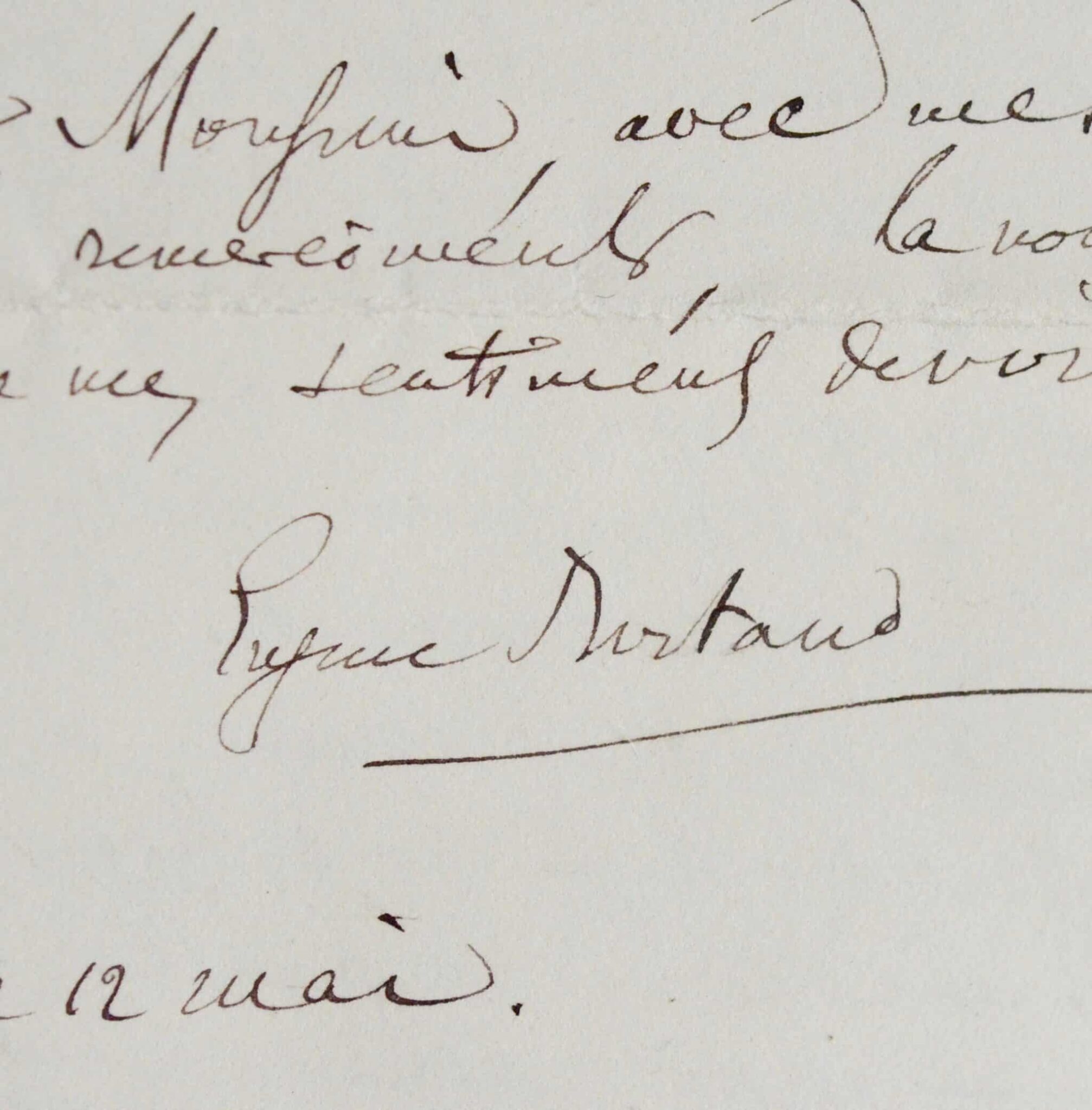 Lettre d’Eugène Rostand au poète Joseph Autran