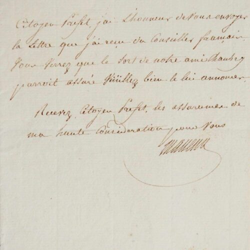 Lettre signée du maréchal Masséna – vue 2