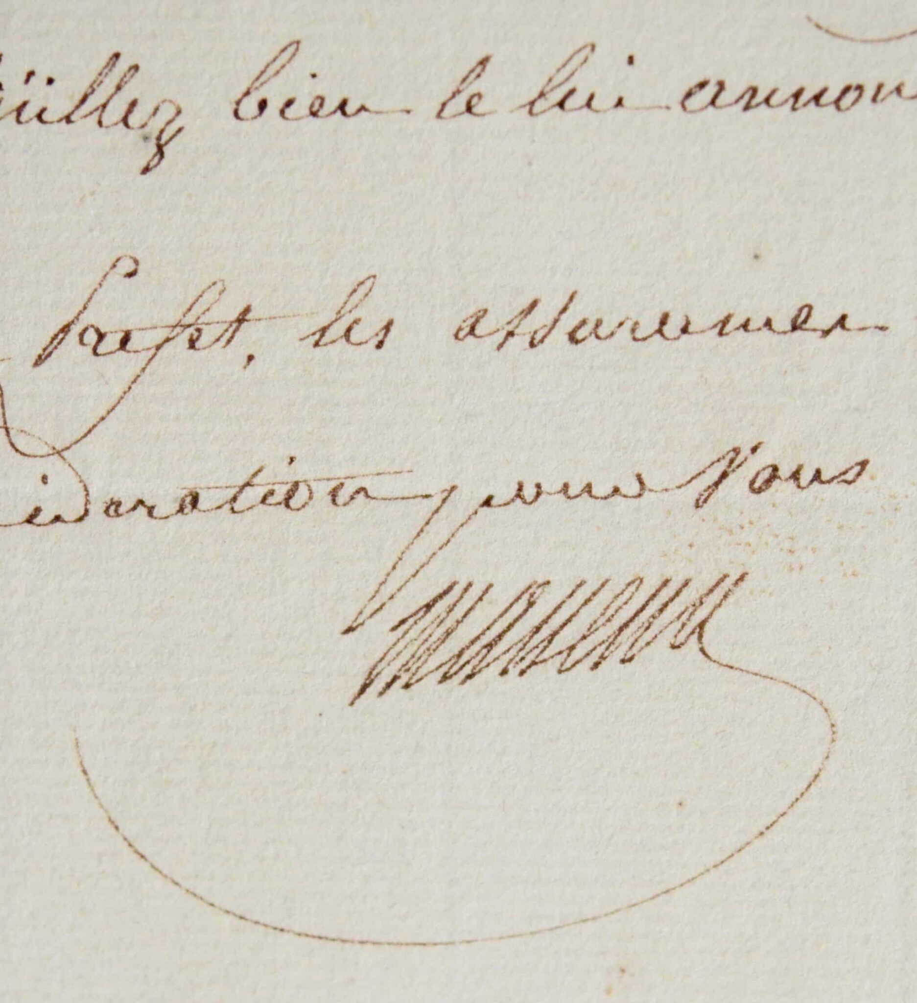 Lettre signée du maréchal Masséna
