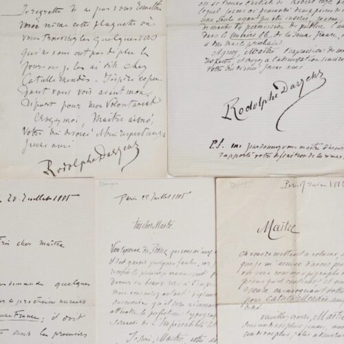 5 lettres de Rodolphe Darzens à Stephane Mallarmé – vue 2