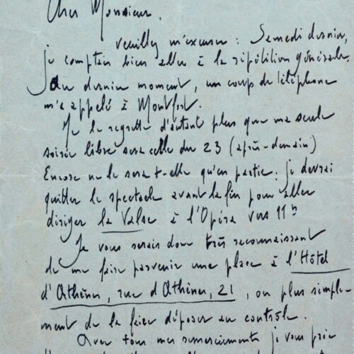Maurice Ravel s'en va diriger La Valse à l'Opéra