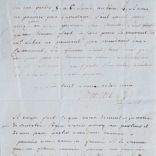 Lettre de Moreau le jeune à Jean-Henri Eberts – vue 2