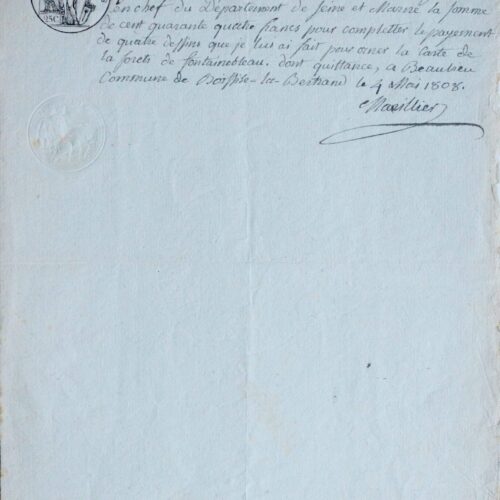 Marillier illustre une carte de Fontainebleau – vue 2