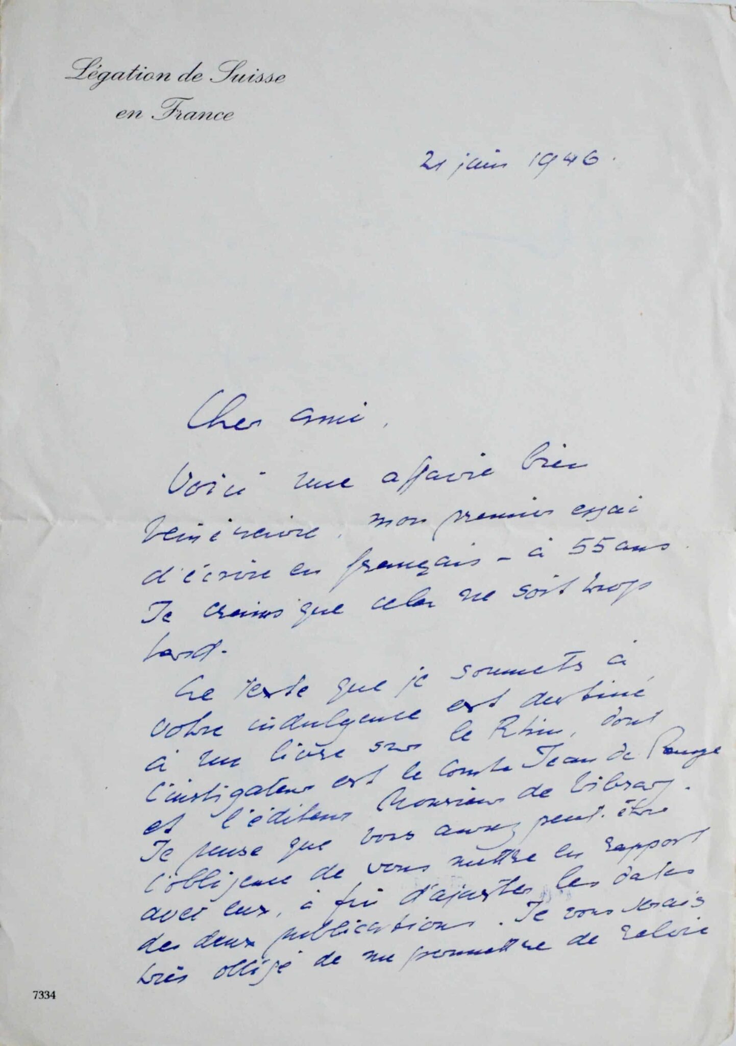 Deux lettres du diplomate suisse Carl Jacob Burckhardt – vue 4 Deux lettres du diplomate suisse Carl Jacob Burckhardt – vue 4