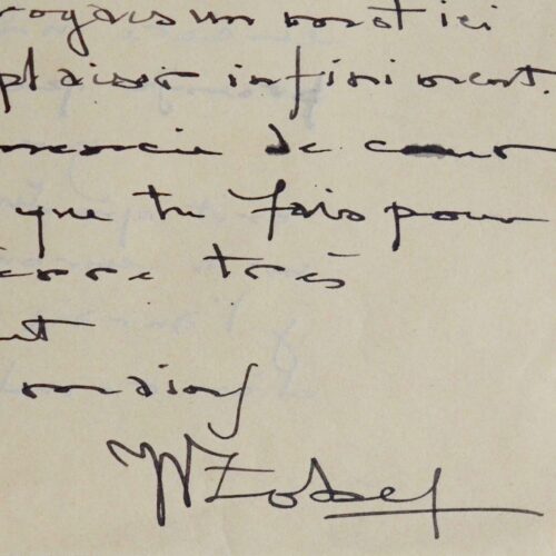 Belle lettre de l'écrivain martiniquais Joseph Zobel