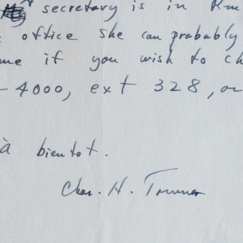 Lettre du prix Nobel de Physique Charles Townes