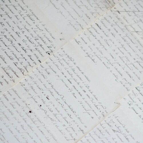 Manuscrit de travail de Boussingault sur les bitumes