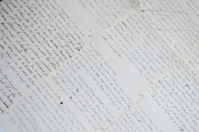 Manuscrit de travail de Boussingault sur les bitumes