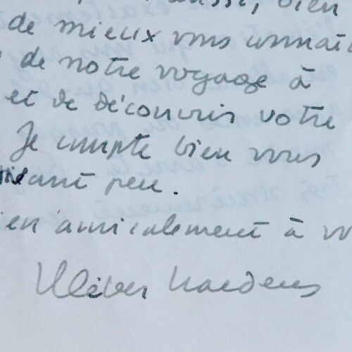 Belle lettre de Kléber Haedens