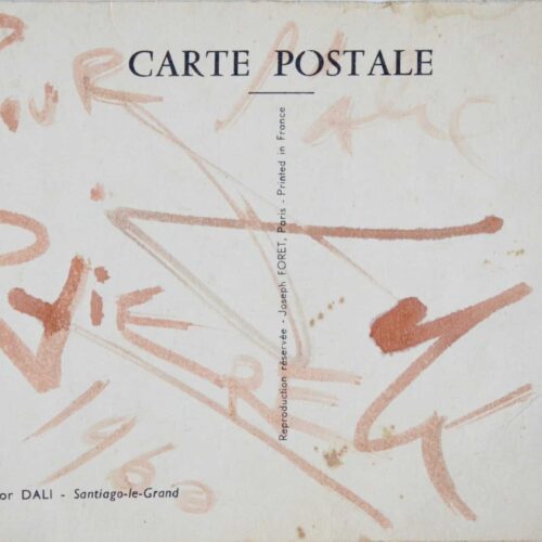 Carte postale de Dali à l'Abbé Rivière – vue 2