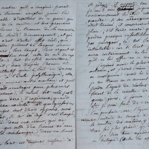 Belle et longue lettre de Laennec à son père